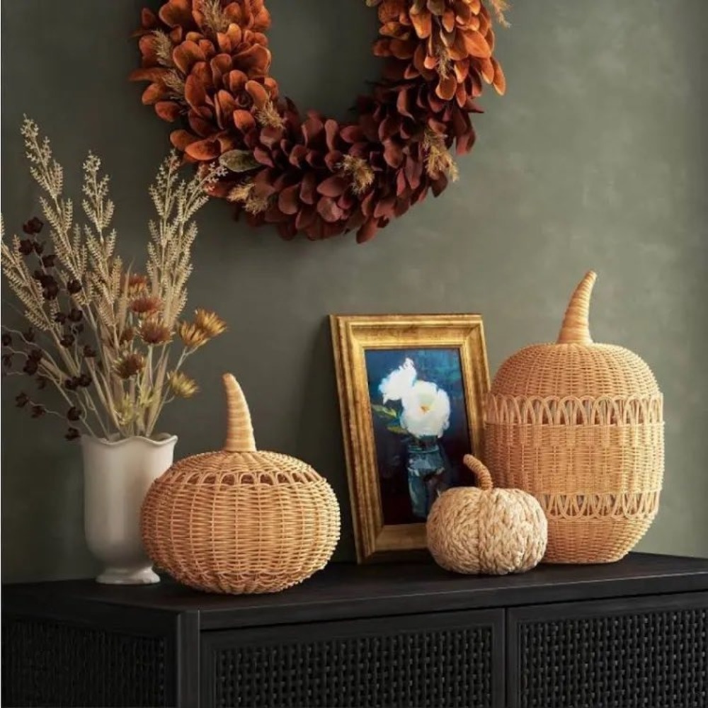 X-Large Rattan Loop Accent Pumpkin - Threshold, Target - Picture 2 of 4